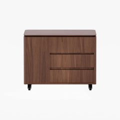 Walnut Rectangular Coffee Table With Rotatable Base