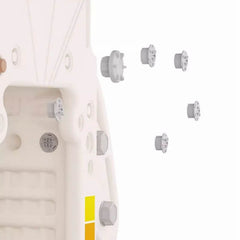 Whimsical Bus-Shaped Play System with Slide, Swing & Climbing Platform