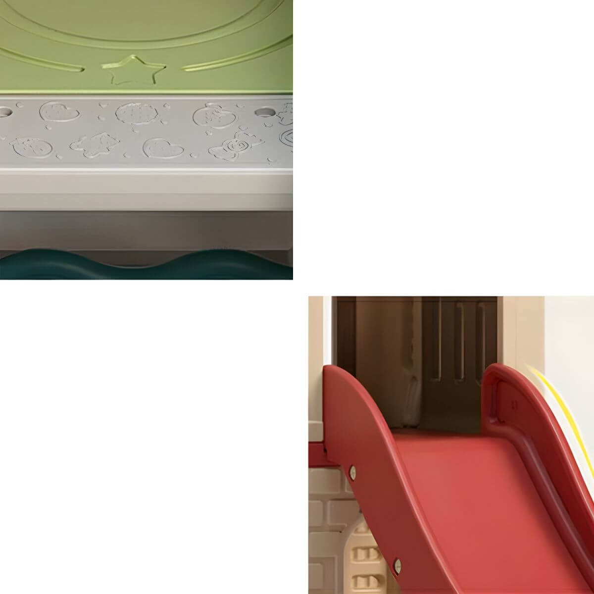 Whimsical Indoor Play Castle with Slide, Stairs & Basketball Hoop