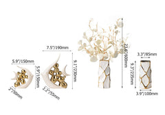 White and Gold Artificial Floral Arrangement with Resin Fish Planter Dimensions