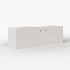White Art Deco TV Stand With Open Storage For 60-69 Inch TVs