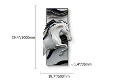 White & Black MDF 3D Wall Sculpture Abstract Animal Art Dimensions