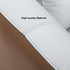 White Chesterfield Sofa With Leath-Aire Upholstery