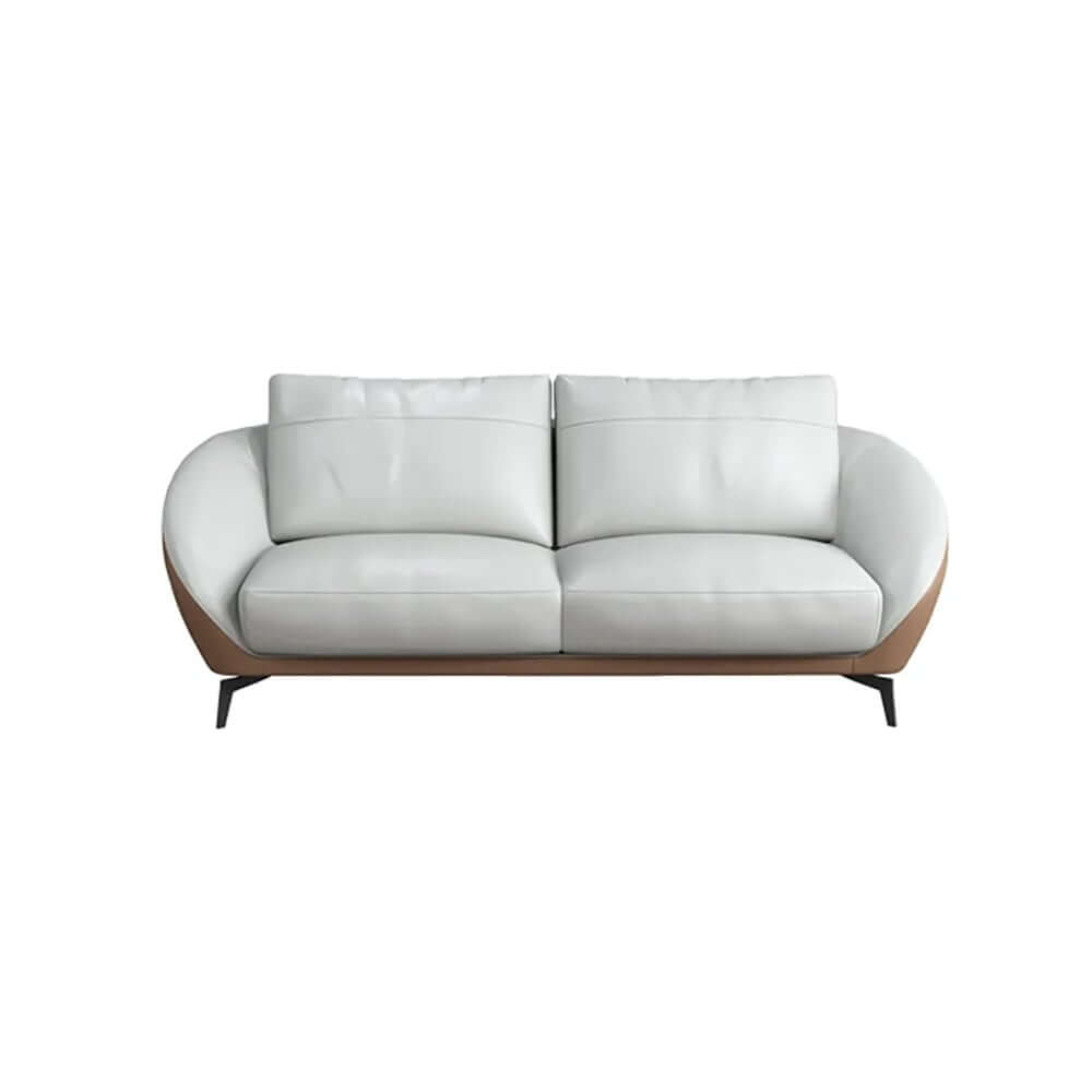 White Chesterfield Sofa With Leath-Aire Upholstery