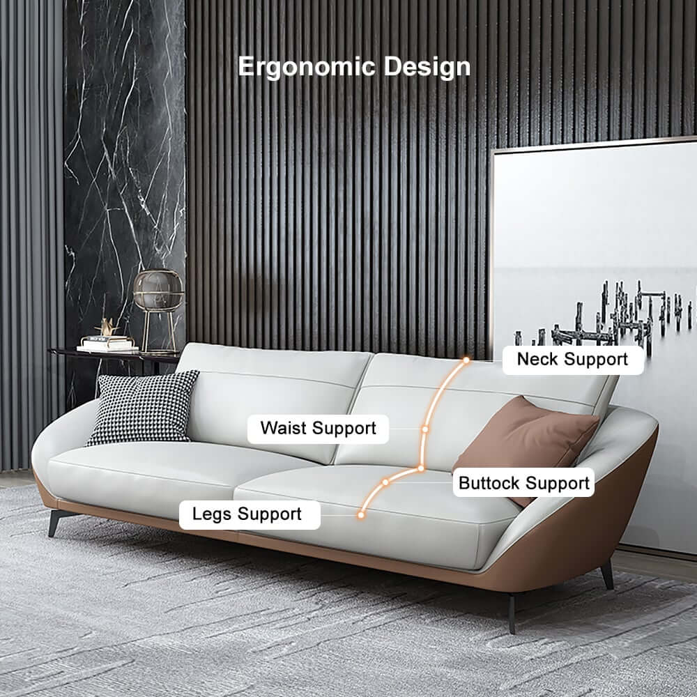 White Chesterfield Sofa With Leath-Aire Upholstery