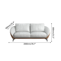 White Chesterfield Sofa With Leath-Aire Upholstery Dimensions