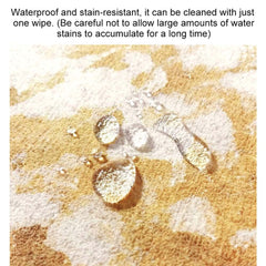 White & Gold Abstract Faux Cashmere Rectangle Rug