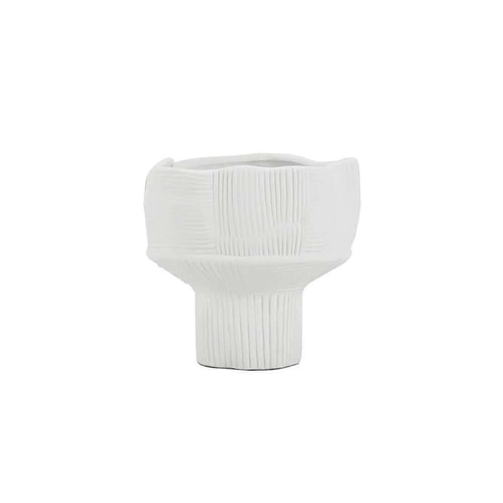 White Resin Abstract Vases Set – Minimalist Indoor Decor