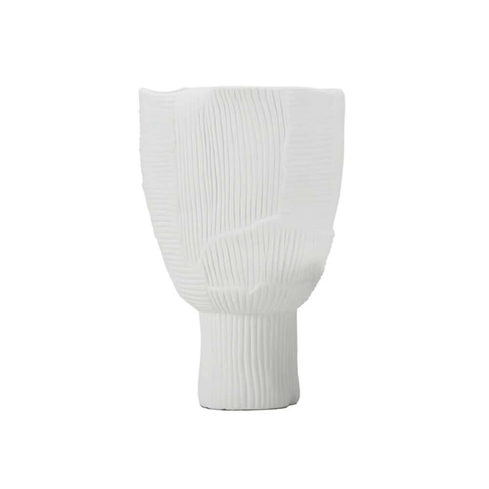 White Resin Abstract Vases Set – Minimalist Indoor Decor