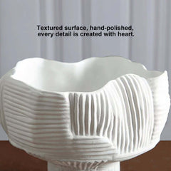 White Resin Abstract Vases Set – Minimalist Indoor Decor