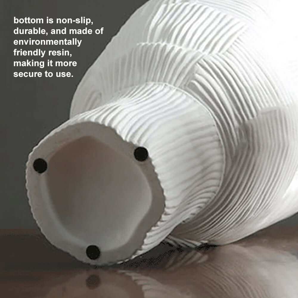 White Resin Abstract Vases Set – Minimalist Indoor Decor