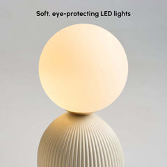 White Resin U-Shaped Sculptural Floor Lamp with Warm White LED