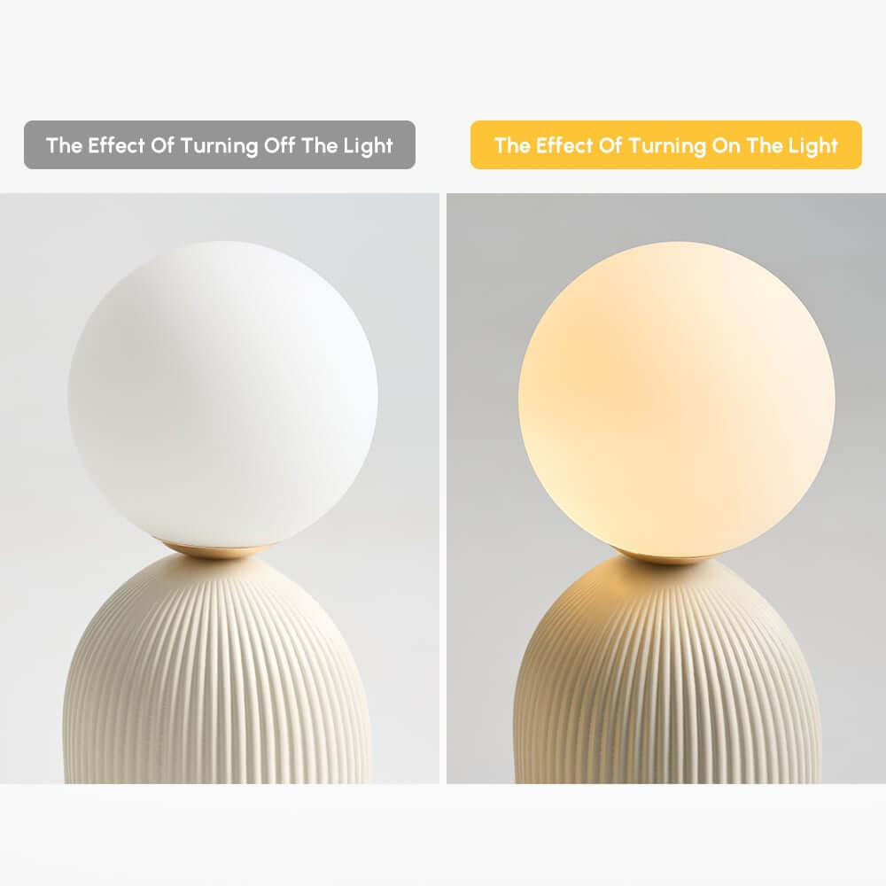 White Resin U-Shaped Sculptural Floor Lamp with Warm White LED