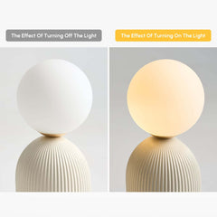 White Resin U-Shaped Sculptural Floor Lamp with Warm White LED