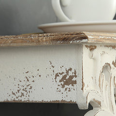 White Solid Wood Floating Shelf - French Country Design, Wall Mounted