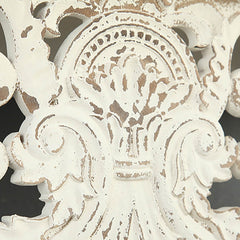 White Solid Wood Floating Shelf - French Country Design, Wall Mounted