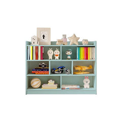 Wooden Kids Storage Shelf with Playful Roof Silhouette and Sturdy Build